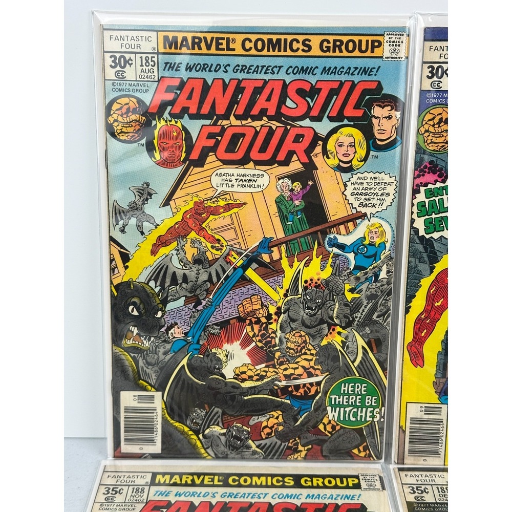Fantastic Four #185 - 190 Run 1st Nicholas Scratch Salem Seven 1977 Marvel Nice! - Picture 2 of 7